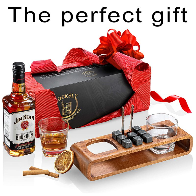 Handmade Whiskey Display Wine Tray for Men Father Best Gift
