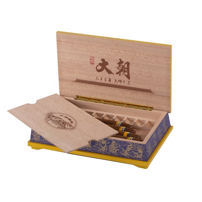 Customized Luxury Design Wooden Cigar Humidor Storage Box Cedar Cigar Box
