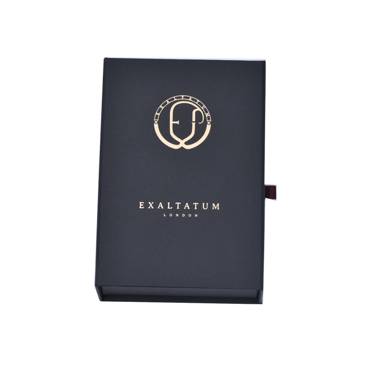 Custom Design High End Black Card Box Gift Luxury Packaging Perfume Box