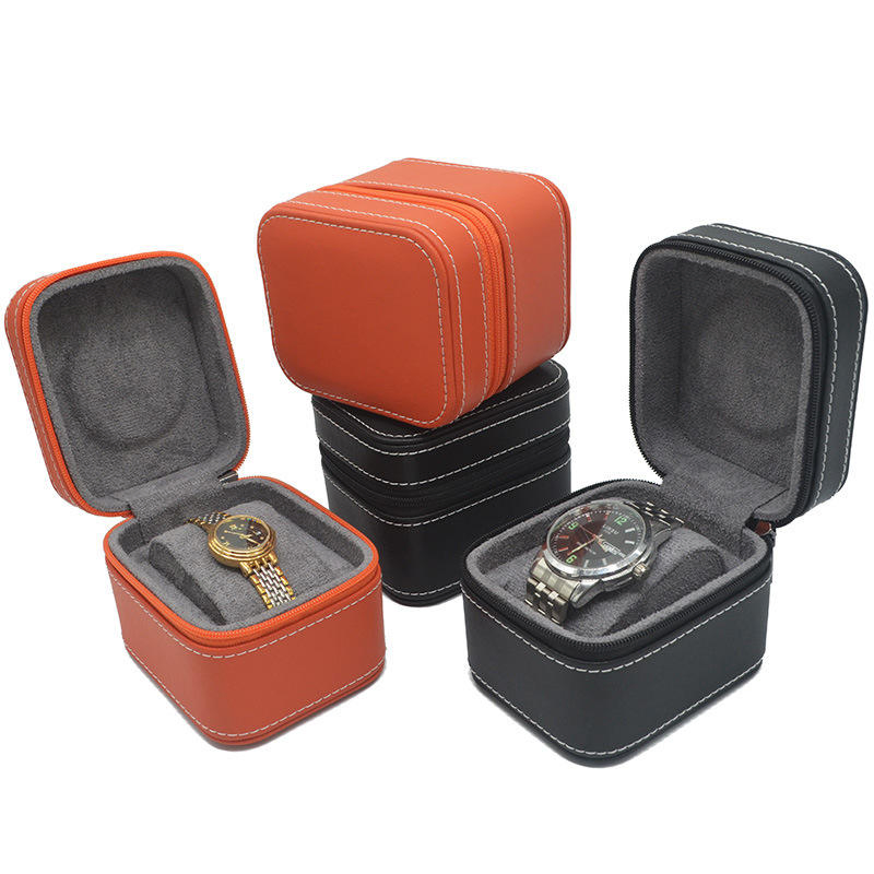 PU Leather Single Watch Display Stand Storage Watch Gift Collection Box