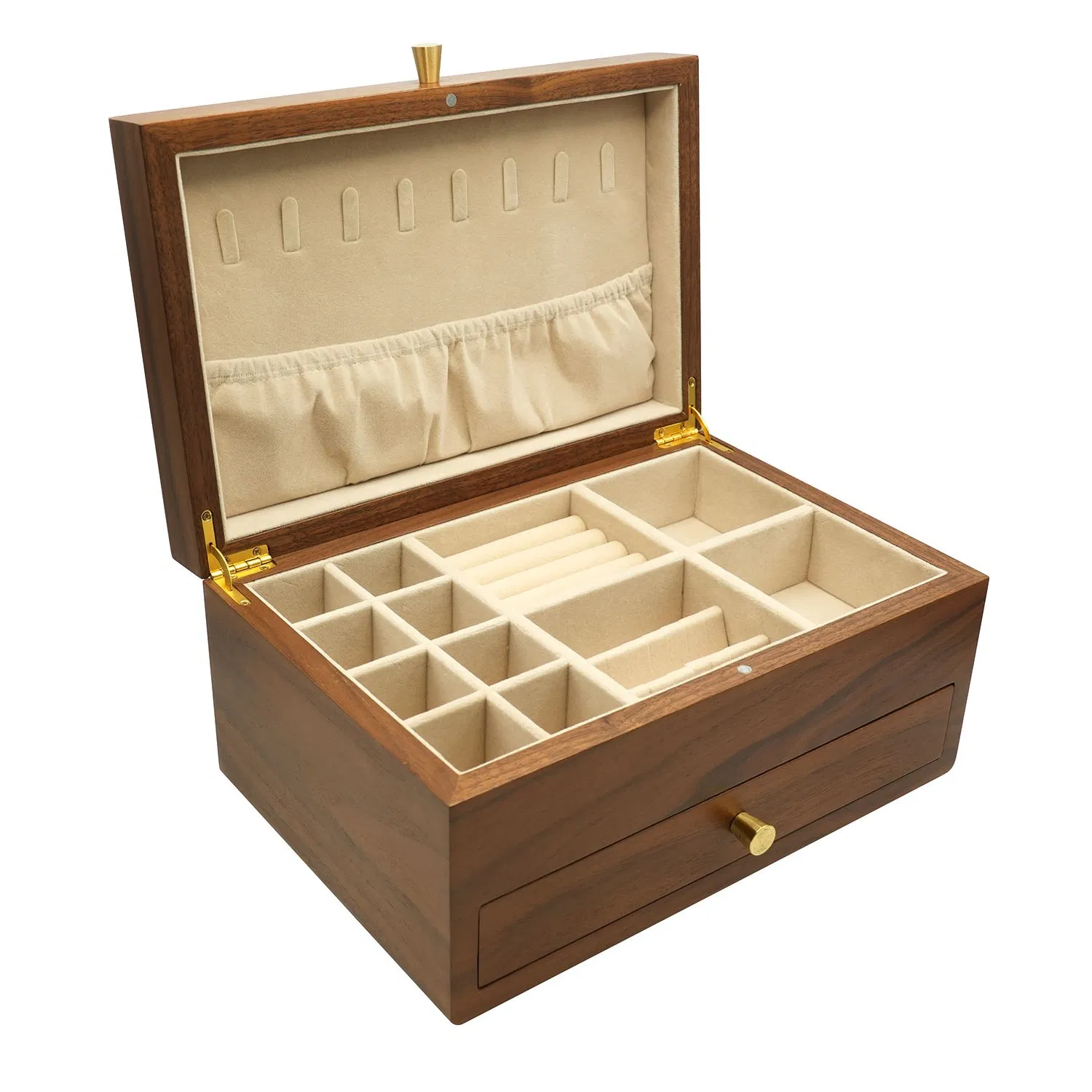 Customized Wood Big Jewelry Collection Gift Box Wooden Package Necklace Box