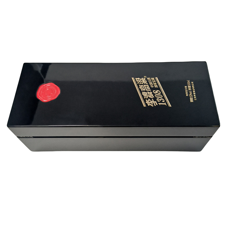 Customized Luxury High Gloss Lacquer Wooden Wine Box for Elegant Gifts