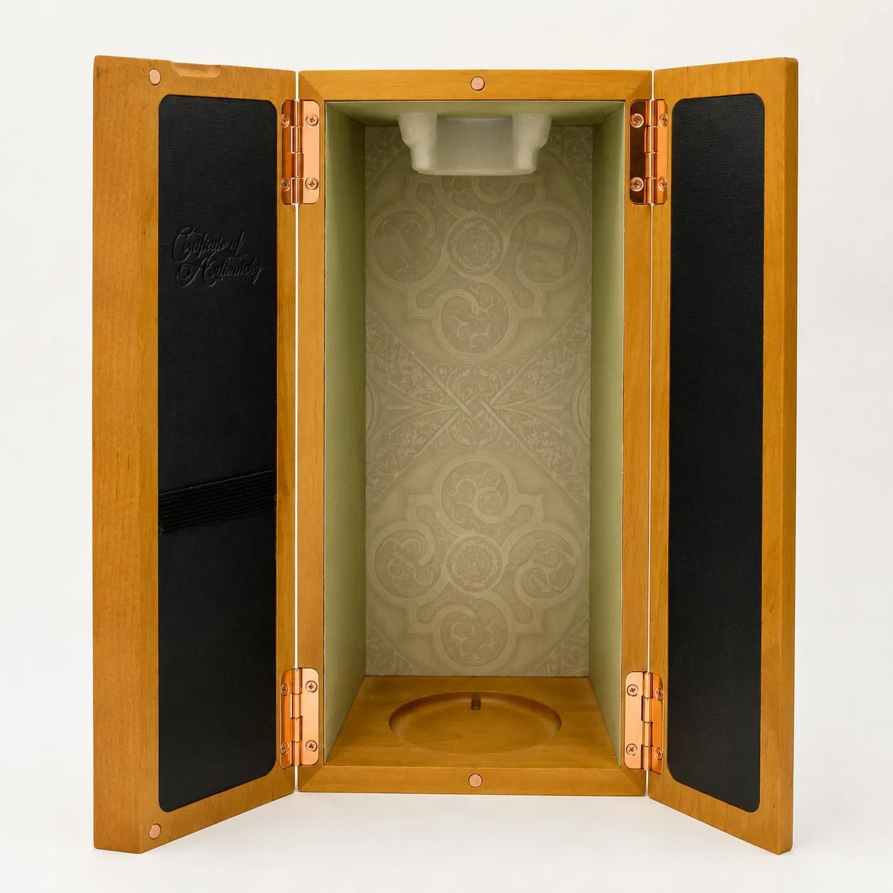 Luxury Wooden Wine Box with Hinged Lid Liquor Packaging Gift Box for 2 Bottle Case