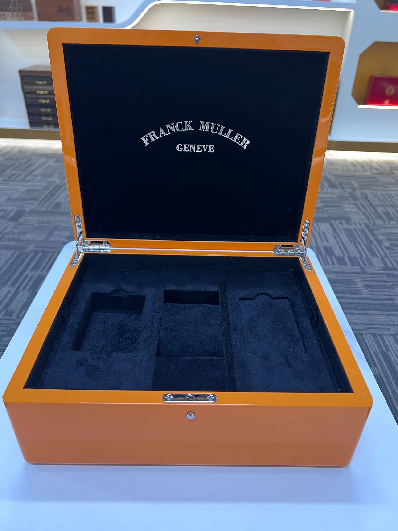 Premium Wooden Watch Display Box with Velvet Lining Custom Branding Gift Case