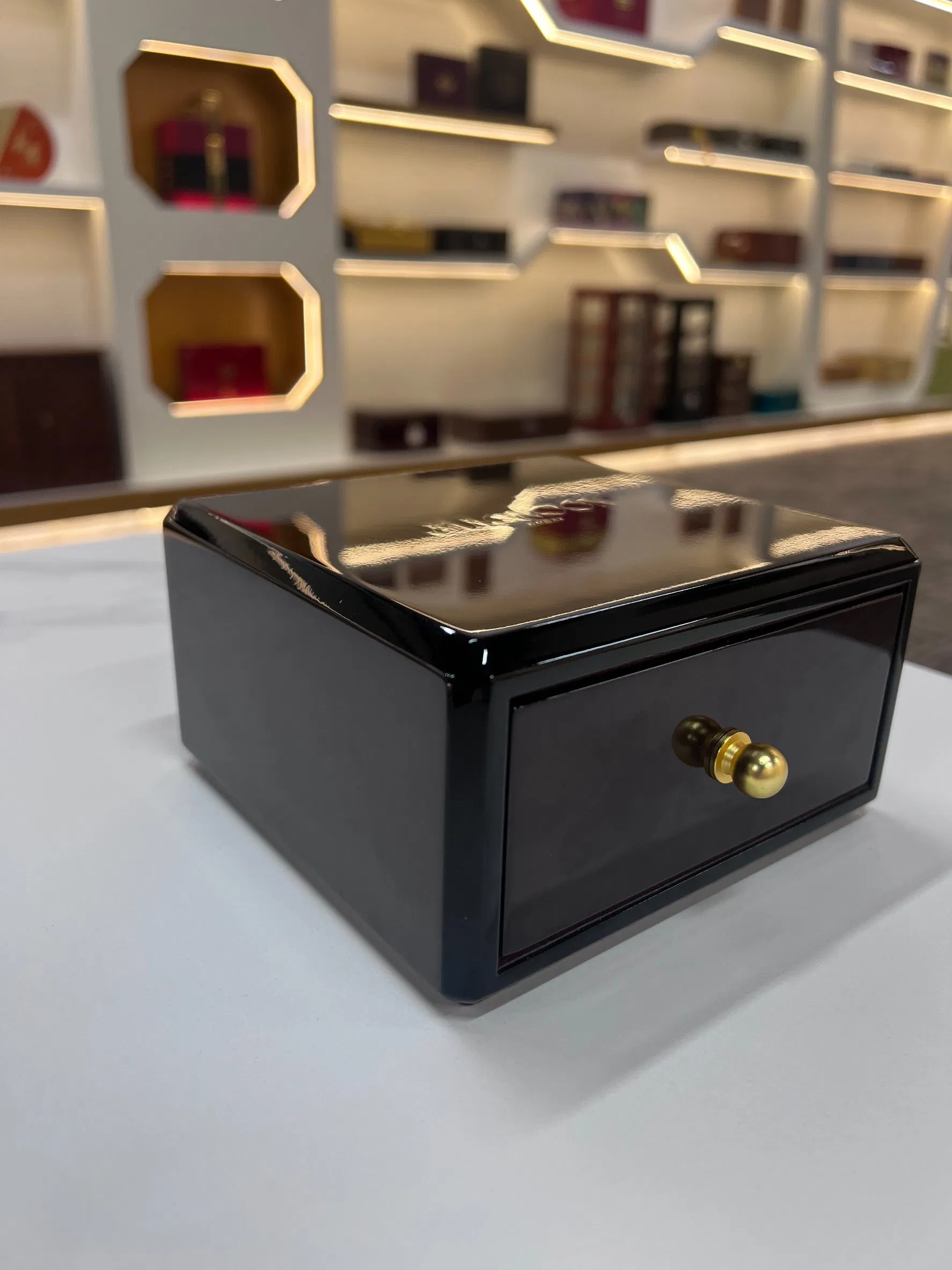 Luxury Wooden Watch Storage Box with Velvet Interior Drawer Design Custom Logo Premium Gift Packaging Case