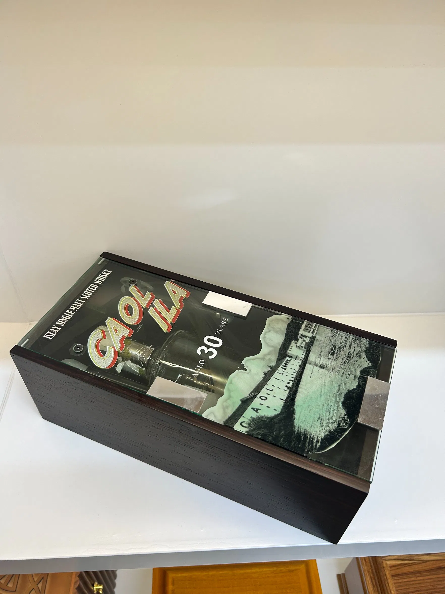 Luxury Wooden Wine Box with Hydraulic Lid Support Single Bottle Gift Packaging Case