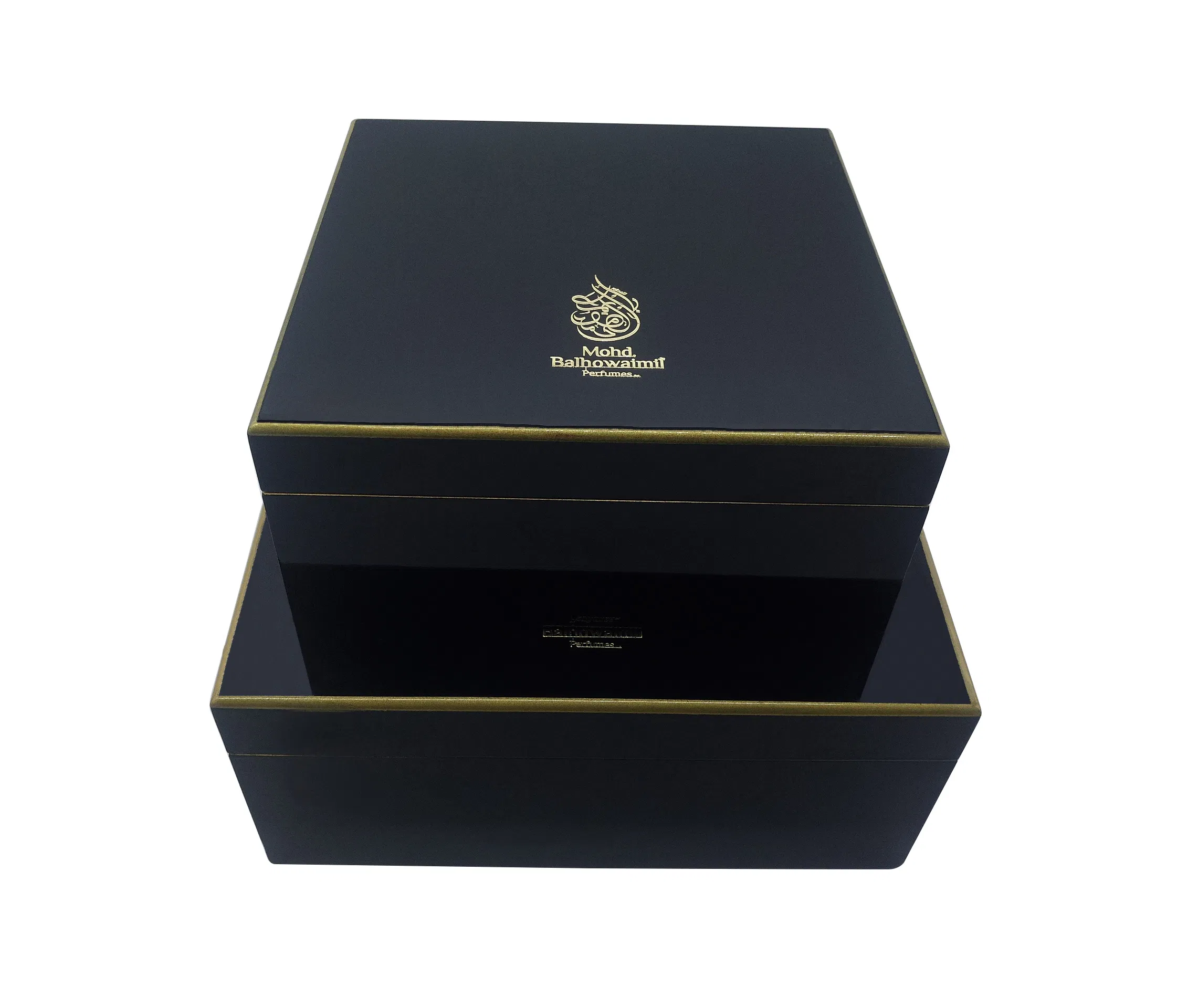 Customized Design Classic Shinny Black Lacquer Wooden Perfume Oud Box