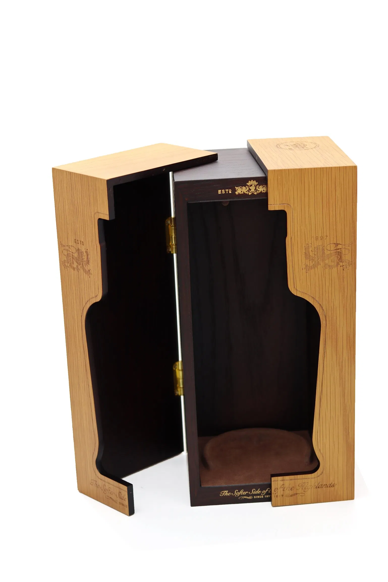 Natural Stylish Design Carbonized Bamboo Wine Packaging Gift Box
