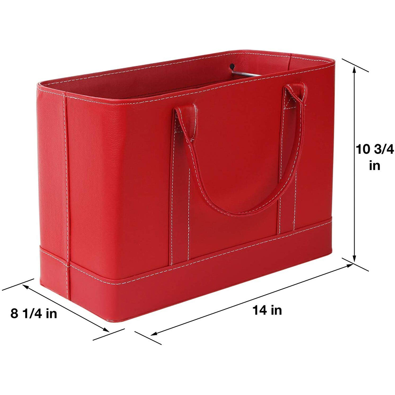 Customized Design Fashion Leather Red Gift File Travel Storage Bag for Lady