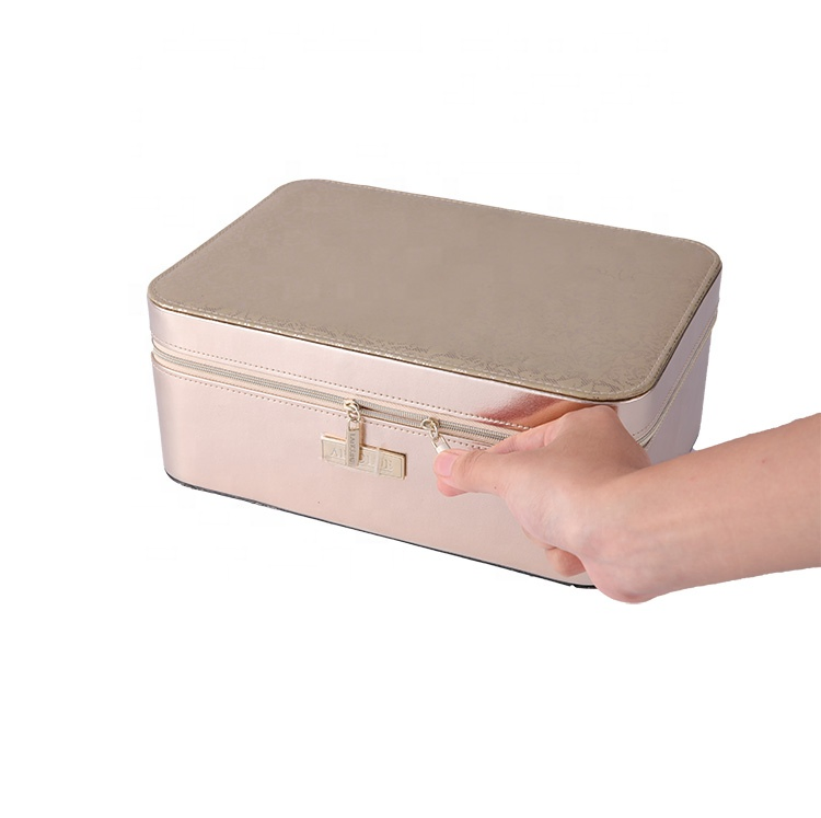 Custom Luxury Design PU Leather Jewelry Storage Box Necklace Ring Gift Box
