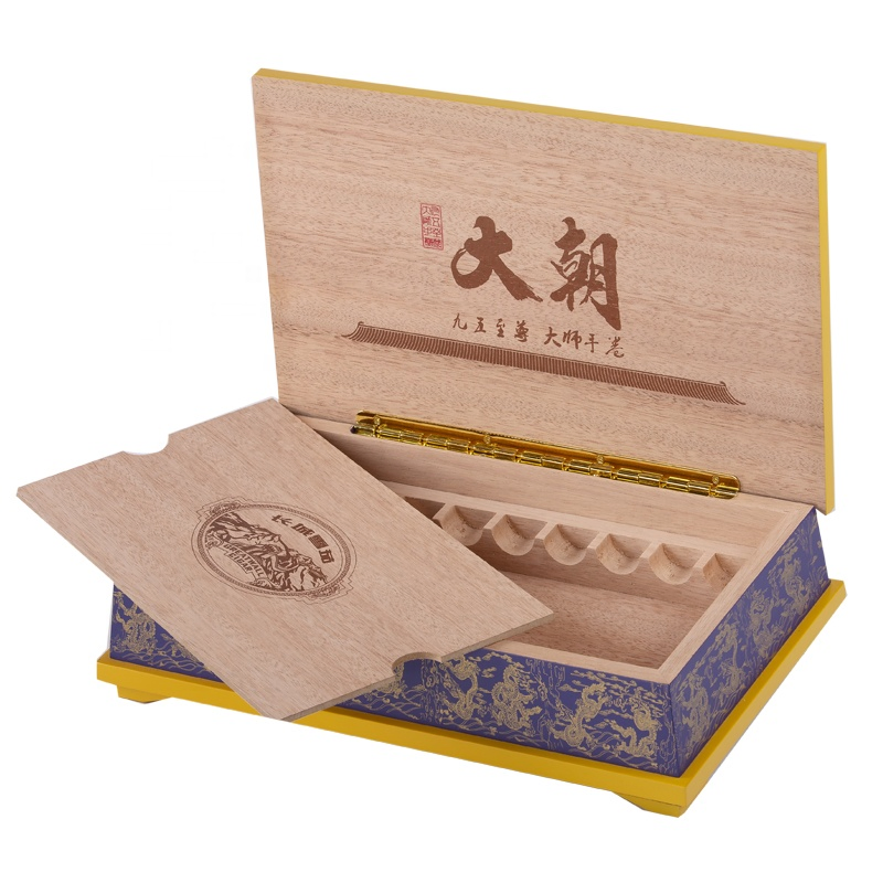 Customized Luxury Design Wooden Cigar Humidor Storage Box Cedar Cigar Box