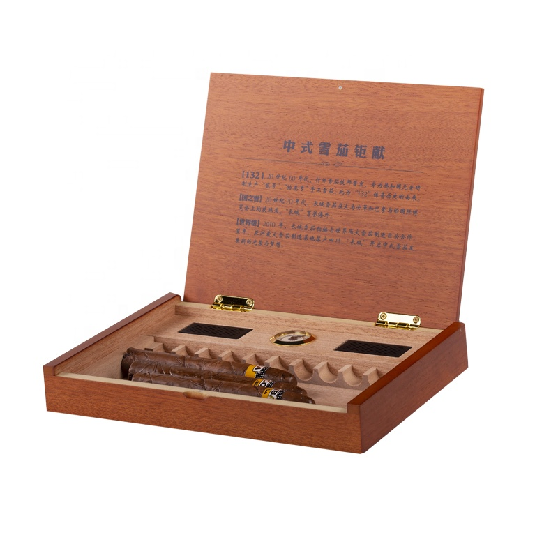 Customized Logo Luxury Humidor Travel Cedar Box Classic Retro Mini Easy Carried Cigar Box