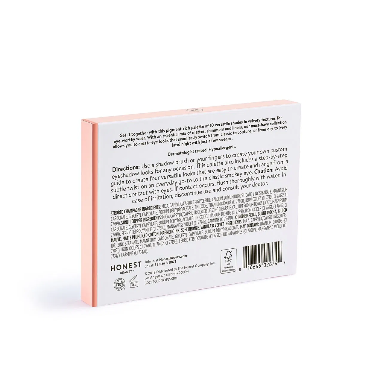 OEM Fashionable Simple Cardboard Packaging Cosmetic Eyeshadow Palette Paper Box