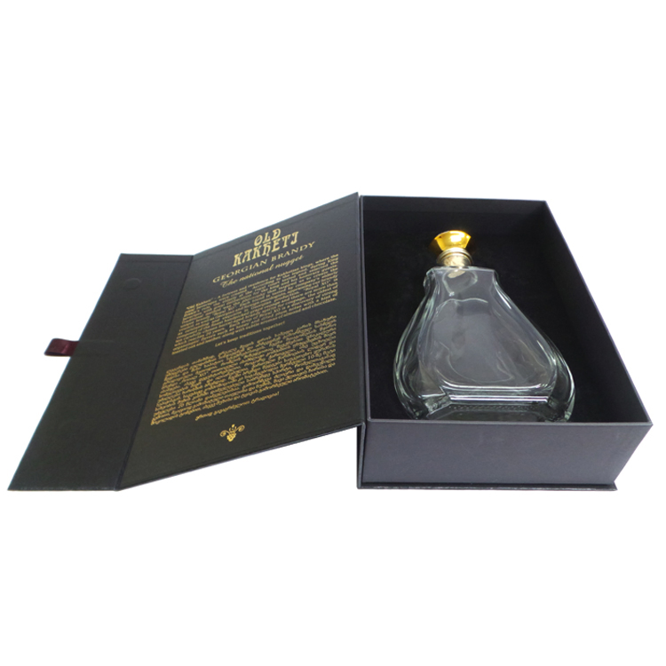 Custom Bronze Printing Gold Logo Luxury Tequila Box Gift Packaging Box