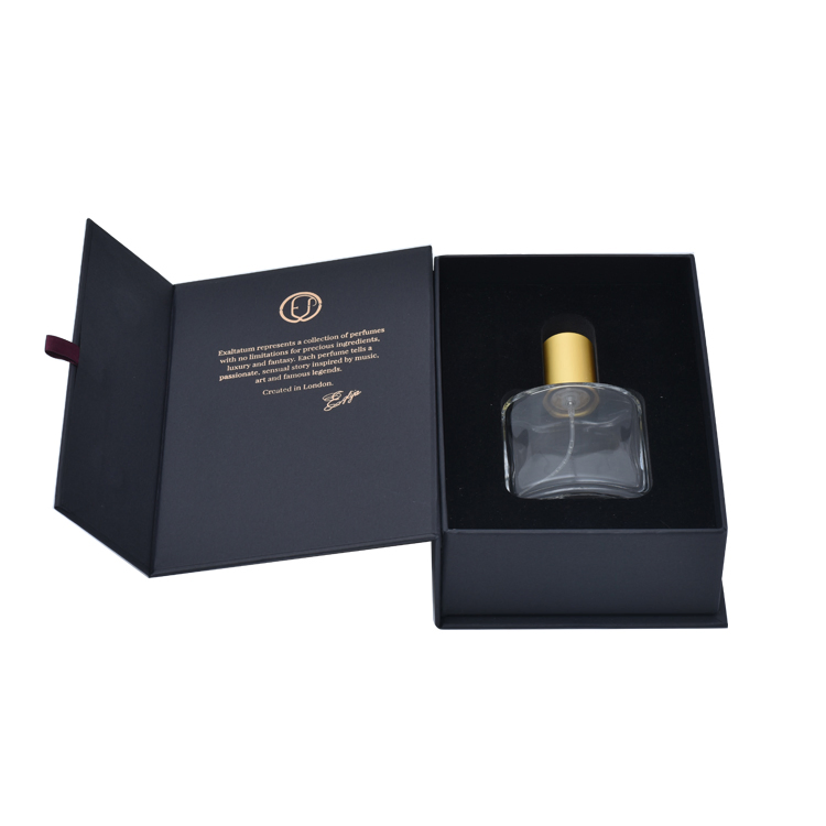 Custom Design High End Black Card Box Gift Luxury Packaging Perfume Box