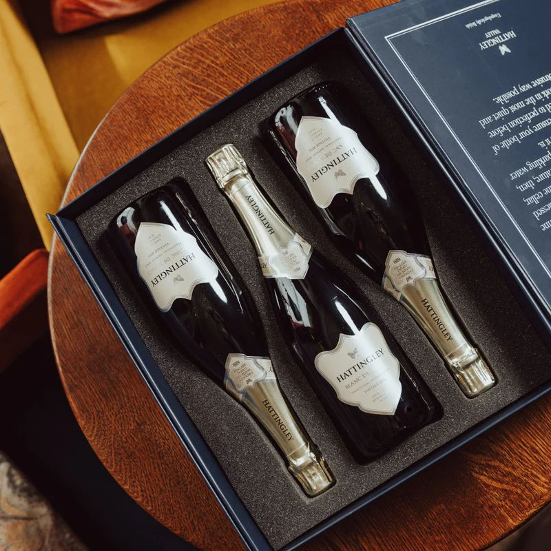 Custom Size Luxury Folding Closure Leather Packaging Set Wine Magnetic Gift Box