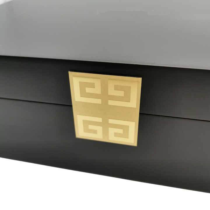 Luxury Black Paint Perfume Wooden Box Customized Gift Box with Logo Packaging Gift Display Perfume Box