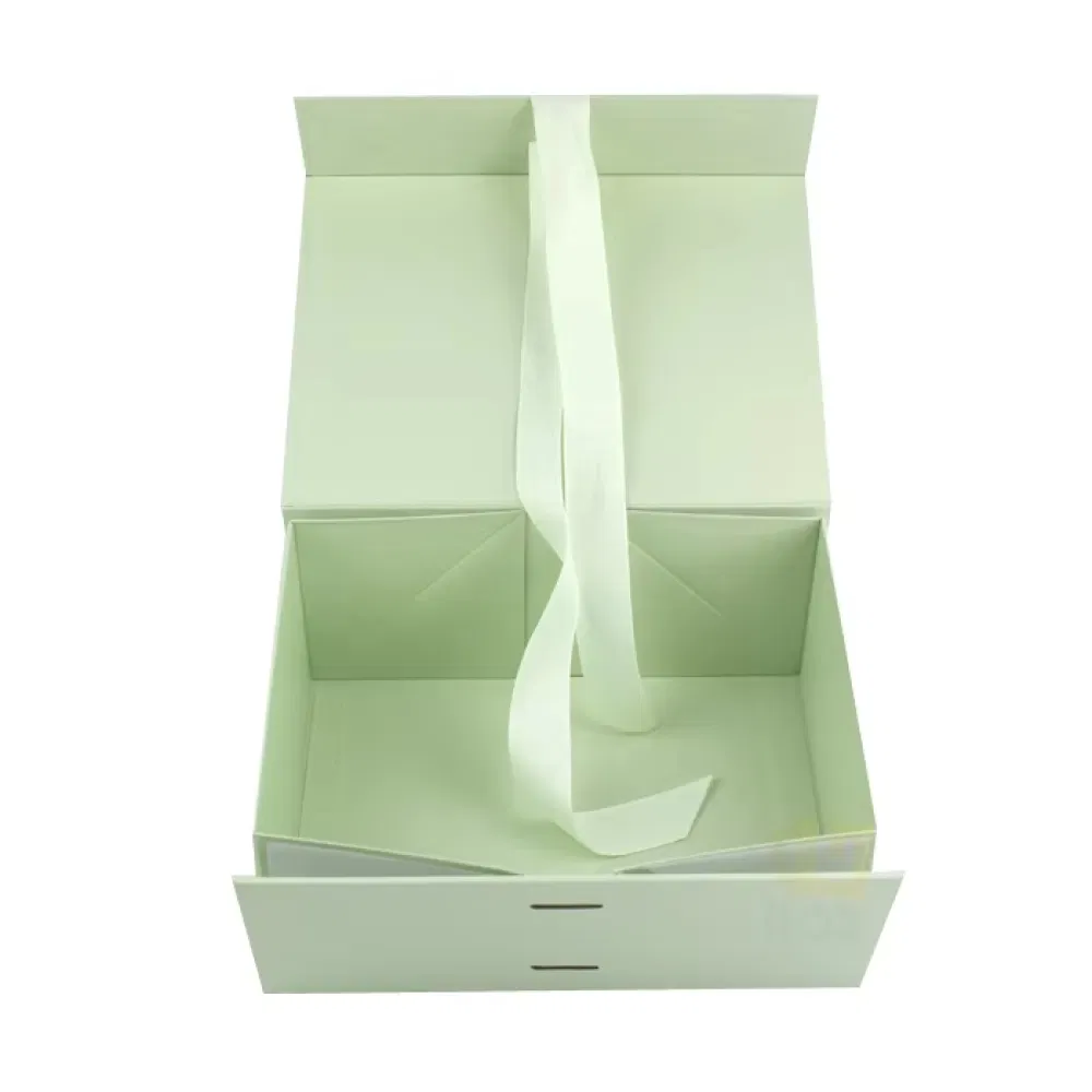 Custom Emballages Rigid Cardboard Packaging Magnetic Folding Gift Paper Box for Wedding