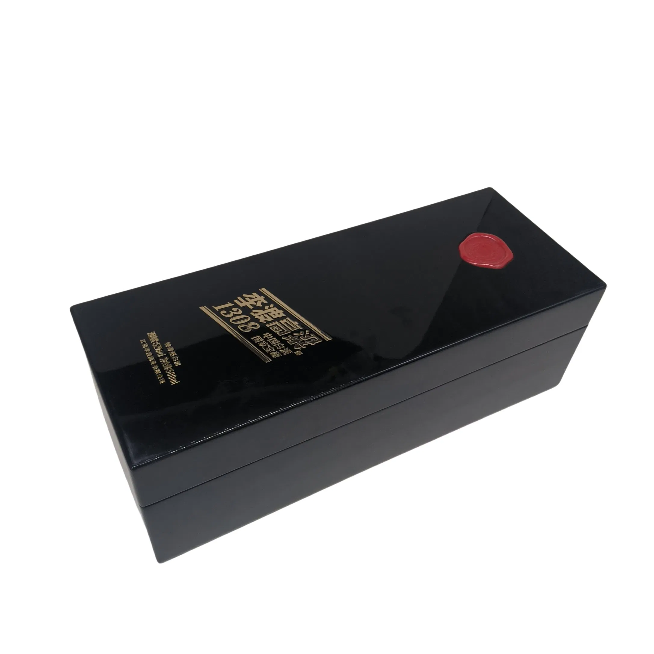 Customized Luxury High Gloss Lacquer Wooden Wine Box for Elegant Gifts