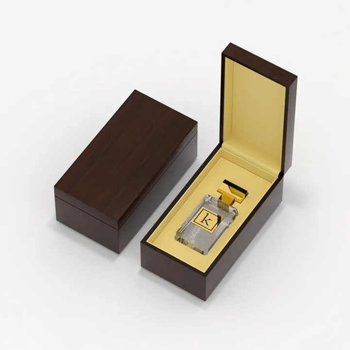 Manufacturer Customized Brown PU Leather Wooden Arabian Perfume Bottle Gift Box Wooden Luxury Perfume Gift Box Packaging