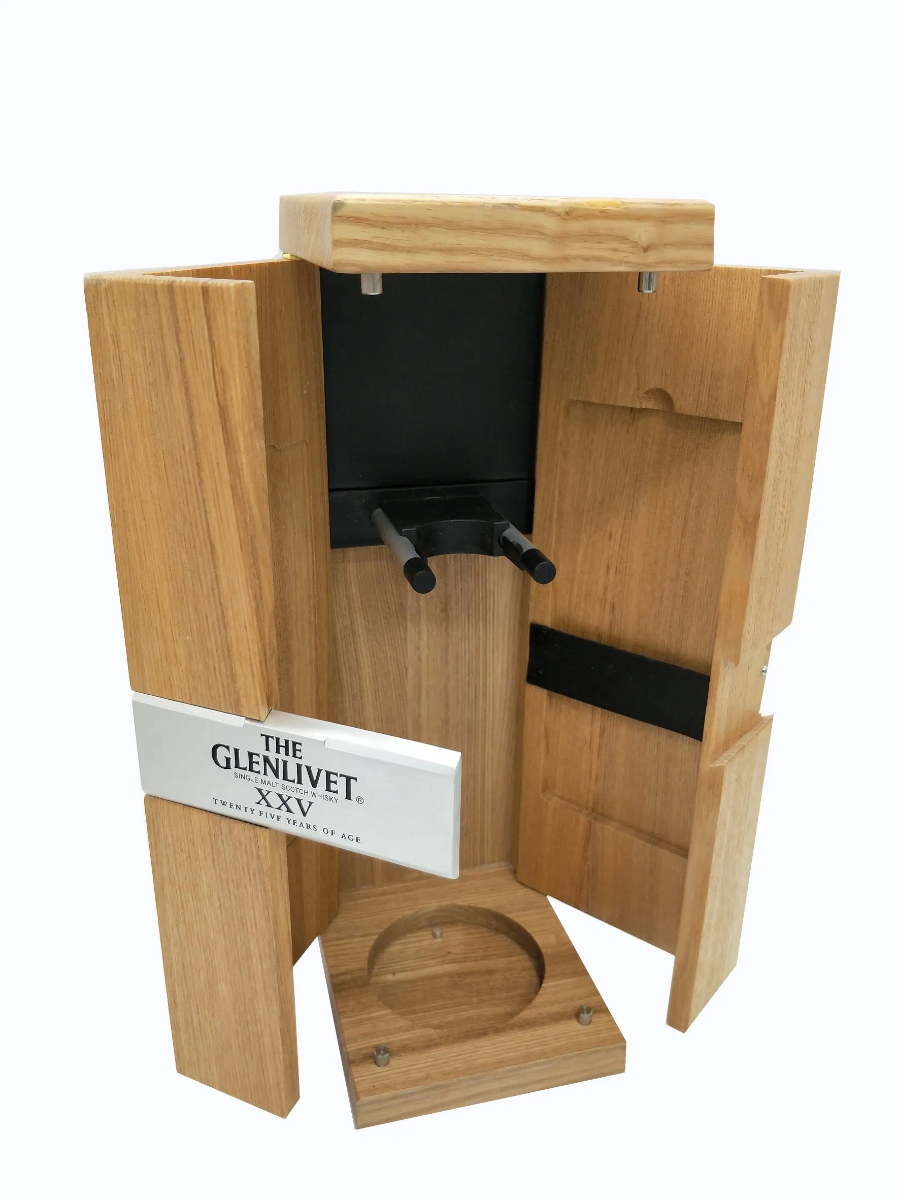 Custom High End Luxury Solid Wooden Packaging Whisky Wine Box
