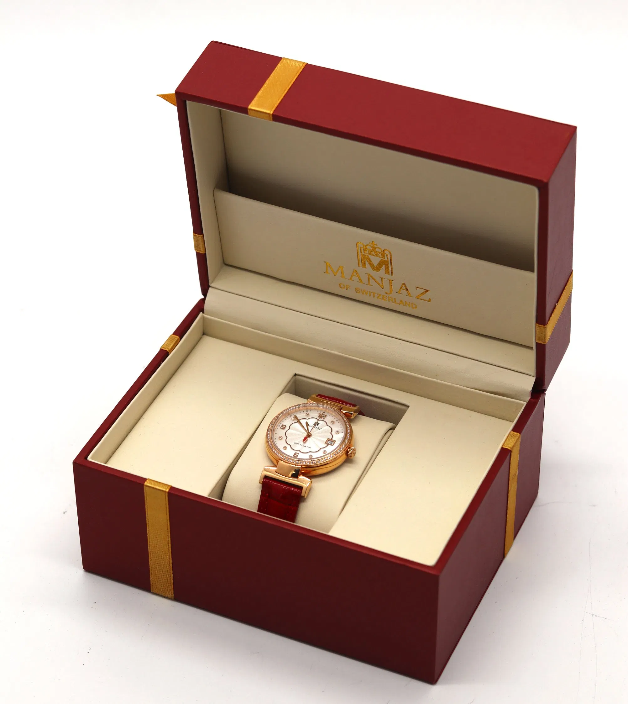 OEM Fashion Style Cardboard Red Single Watch Box for Lady