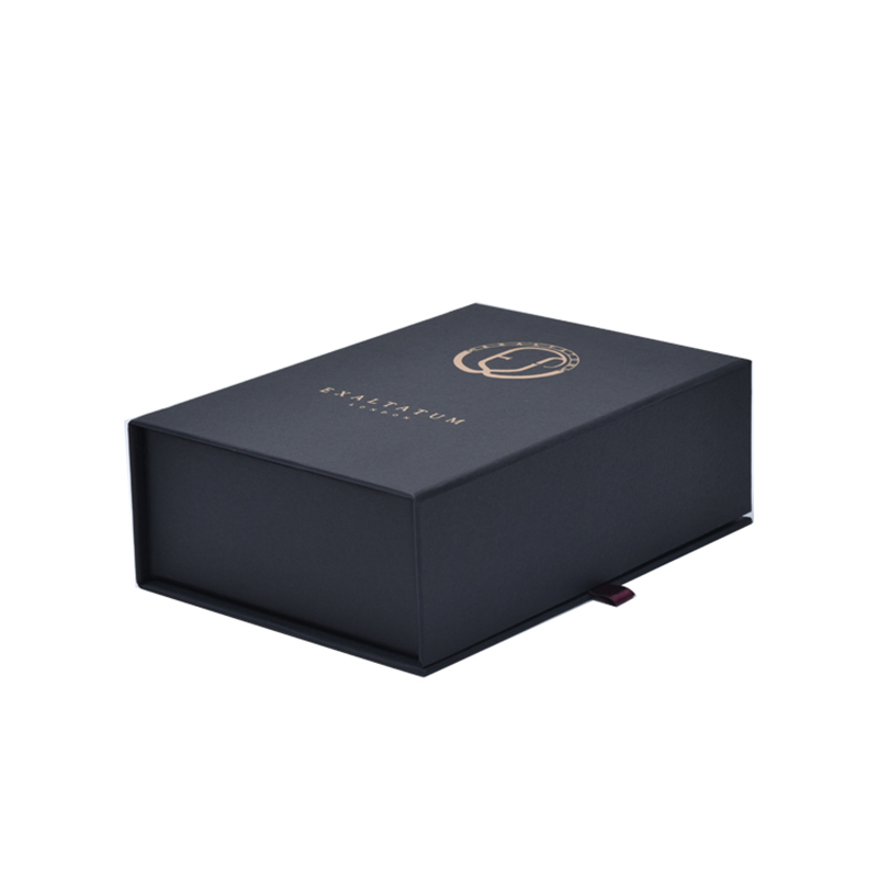 Custom Logo Printing Perfume Black Cardboard Packaging Gift Box