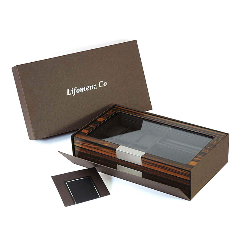 Custom Extravagant Design Wooden Packaging Display Watch Box for Gift