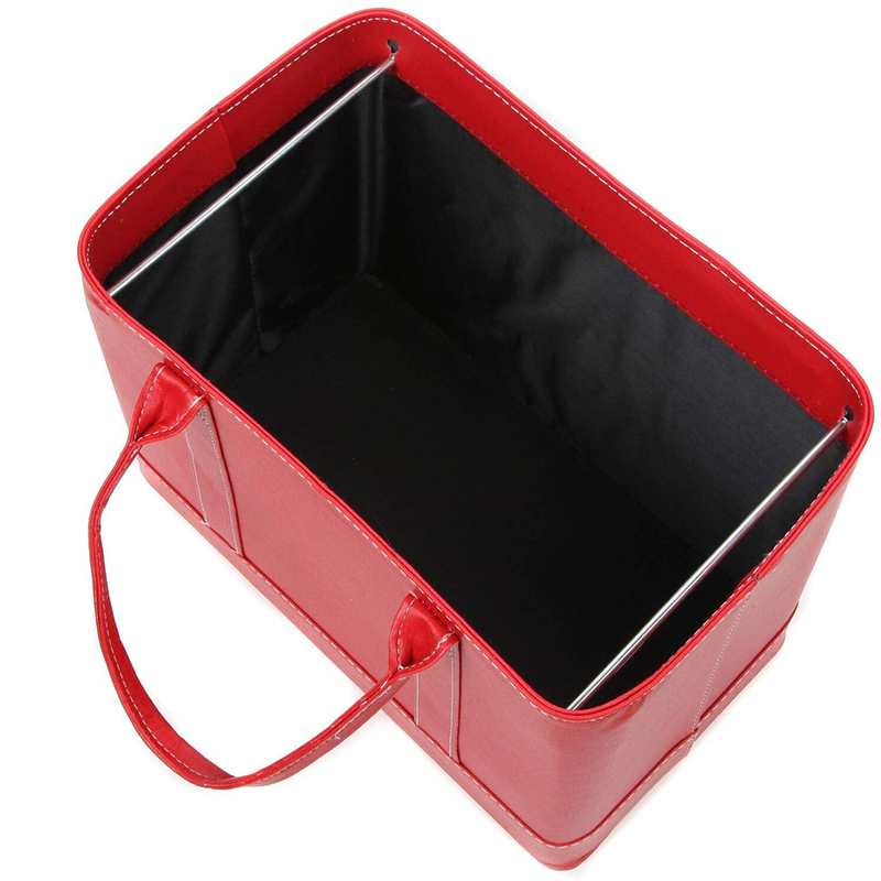 Customized Design Fashion Leather Red Gift File Travel Storage Bag for Lady
