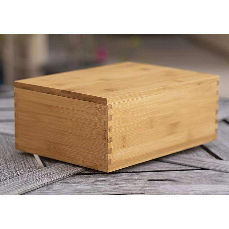Custom Dovetail Design Discrete Wooden Bamboo Stash Boxes Storage Packaging Box