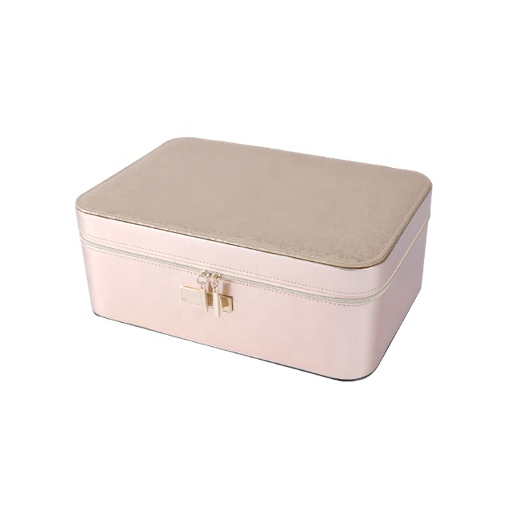 Custom Luxury Design PU Leather Jewelry Storage Box Necklace Ring Gift Box