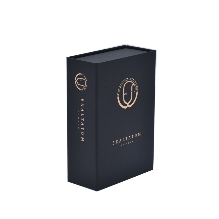 Custom Design High End Black Card Box Gift Luxury Packaging Perfume Box
