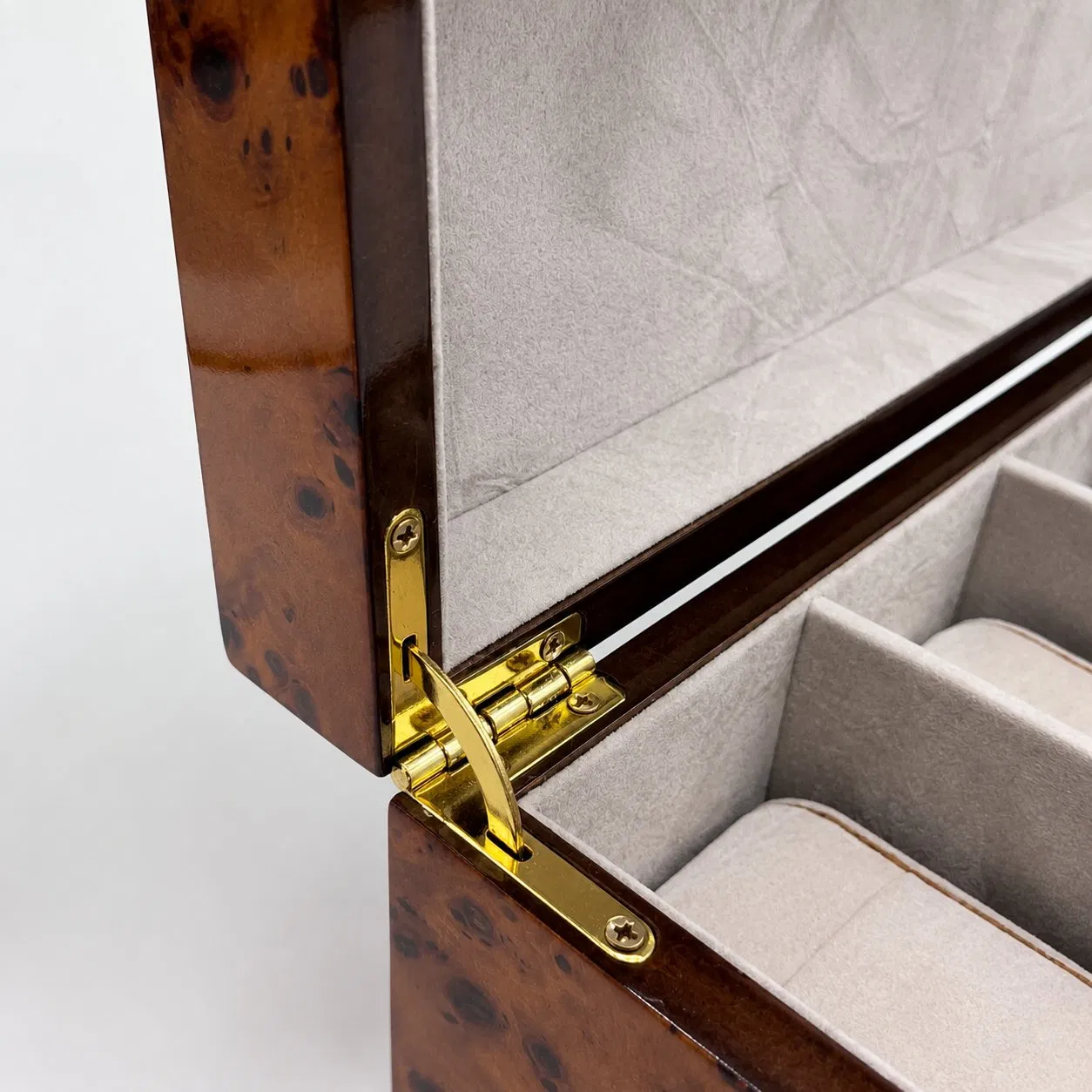 Luxury Handmade Wooden Watch Box with 4 Slots, Premium Multi Watch Storage Case Organizer for Collectors and Brands