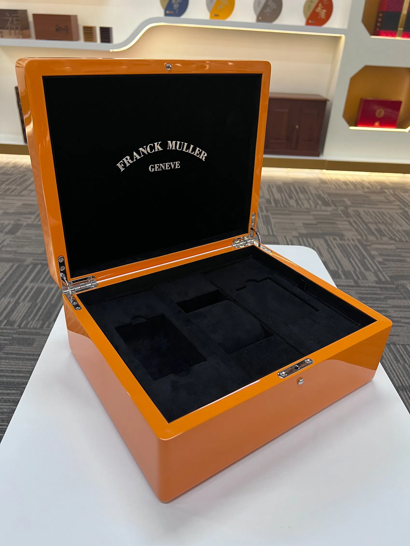 Premium Wooden Watch Display Box with Velvet Lining Custom Branding Gift Case