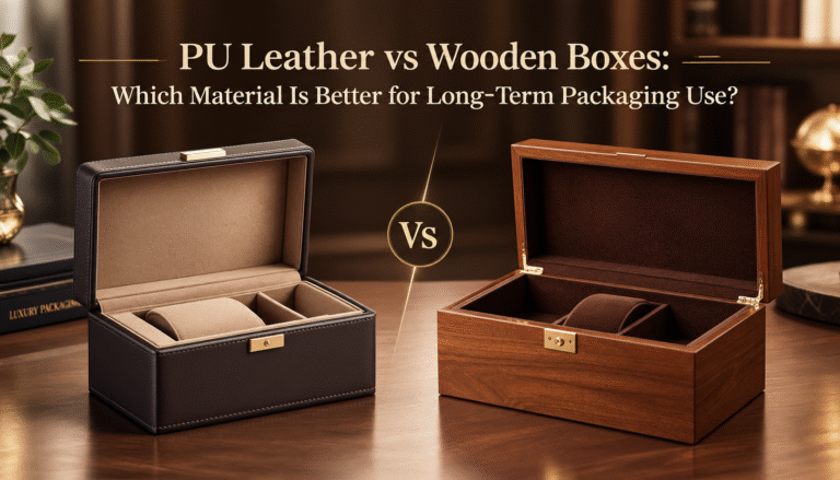 PU Leather vs Wooden Boxes: Which Material Is Better for Long-Term Packaging Use?