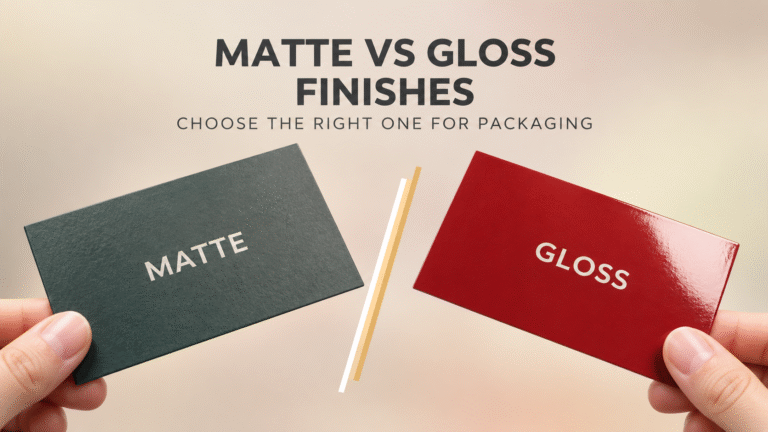 Matte vs. Gloss Finish for Packaging Boxes: Which One Should You Choose?