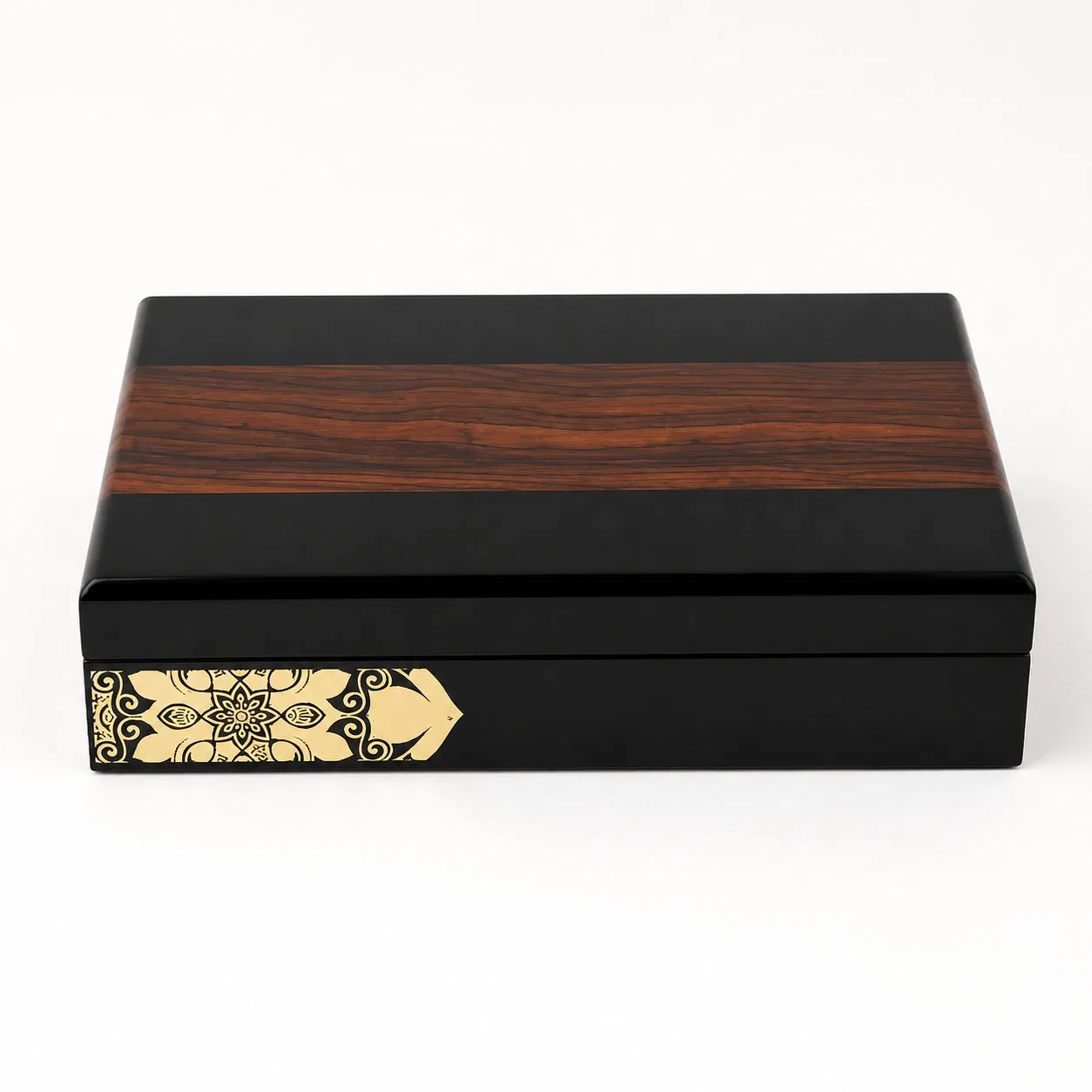 Custom Arabian Wooden Gift Box with 3 Perfume Oil Bags