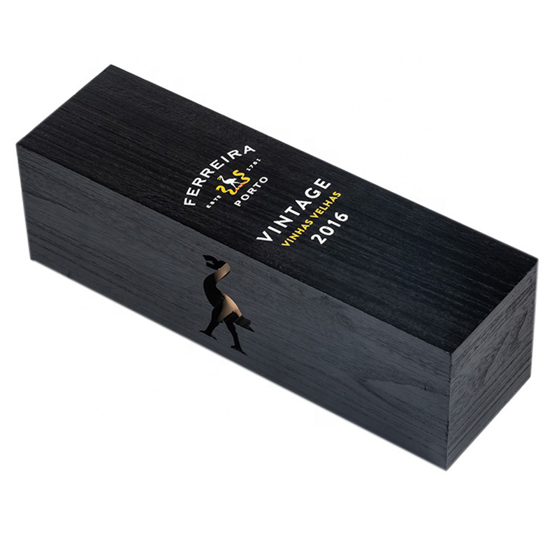 Custom Engraved Luxury Wine Box with Personalized Logo Design