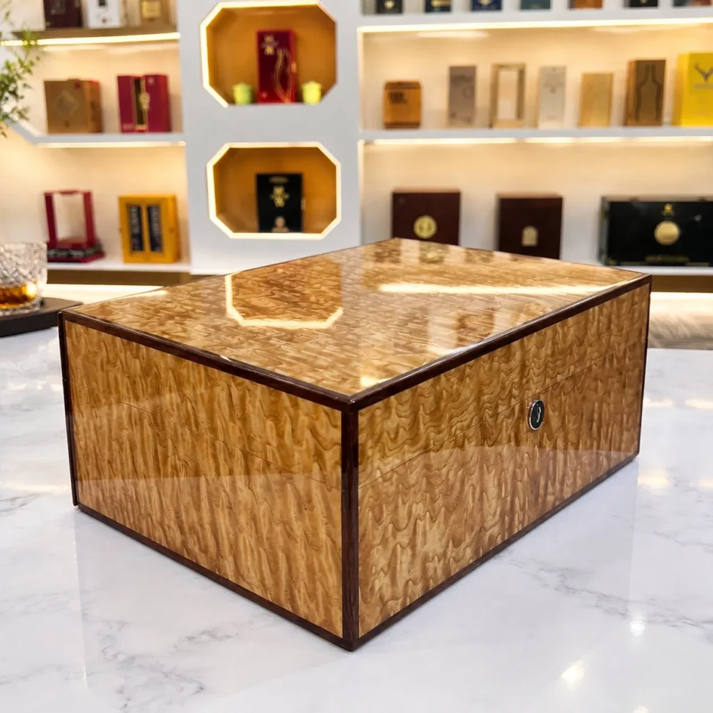 Custom Luxury Wooden Humidor Cigar Box Premium Gift Box Handmade Wood Case for High-End Collectors