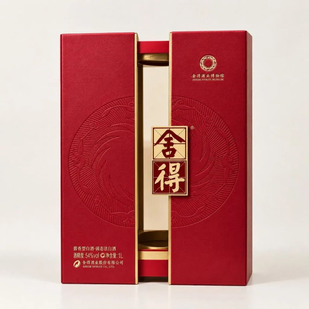 Luxury Paper Gift Box Custom Wine Packaging Box with Gold Foil Logo Design