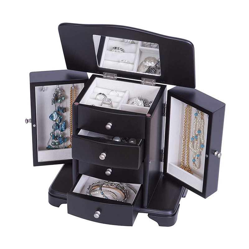 Customizable Multi-Layered Jewelry Ring Set with Luxurious Gift Box