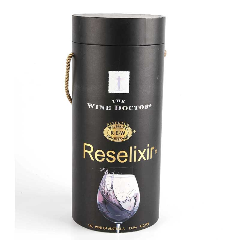Eco-Friendly Recyclable Paper Tube for Wine Gift Packaging