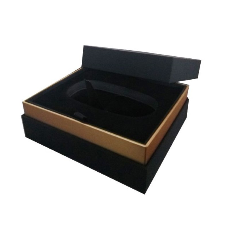 Elegant Black Gift Box for Custom Luxury Fragrance Packaging