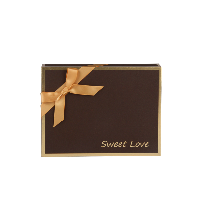 Luxury Christmas chocolate gift box with elegant brown design