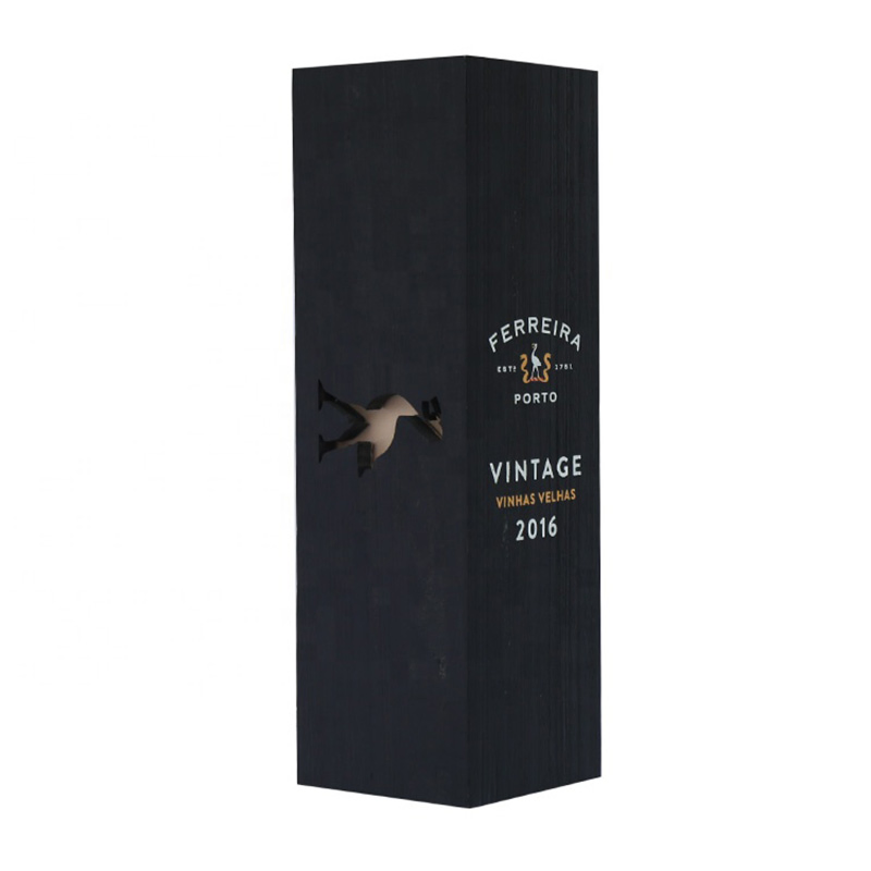 Custom Engraved Luxury Wine Box with Personalized Logo Design