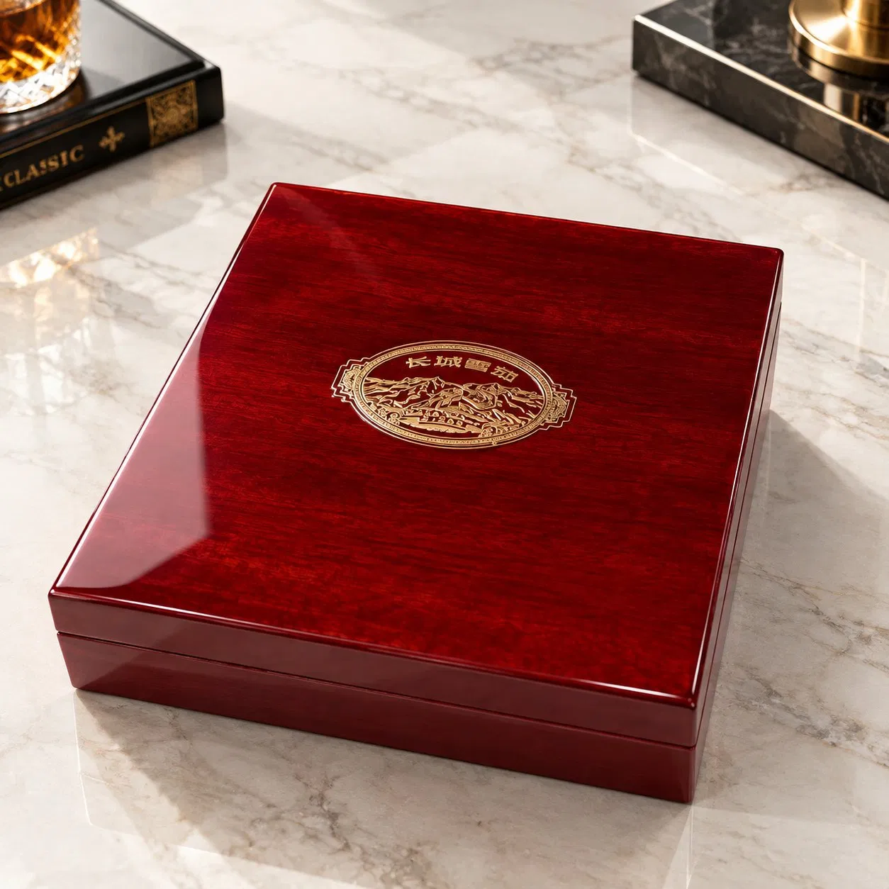 Custom Wooden Cigar Humidor Box with Premium Craftsmanship Luxury Gift Packaging for Tobacco Collection