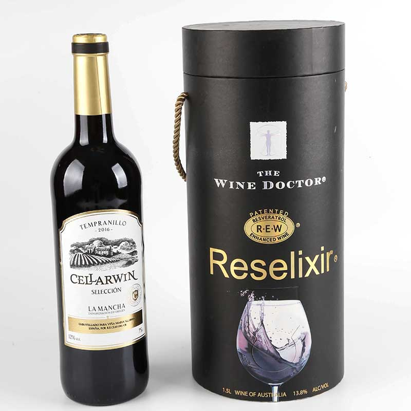Eco-Friendly Recyclable Paper Tube for Wine Gift Packaging