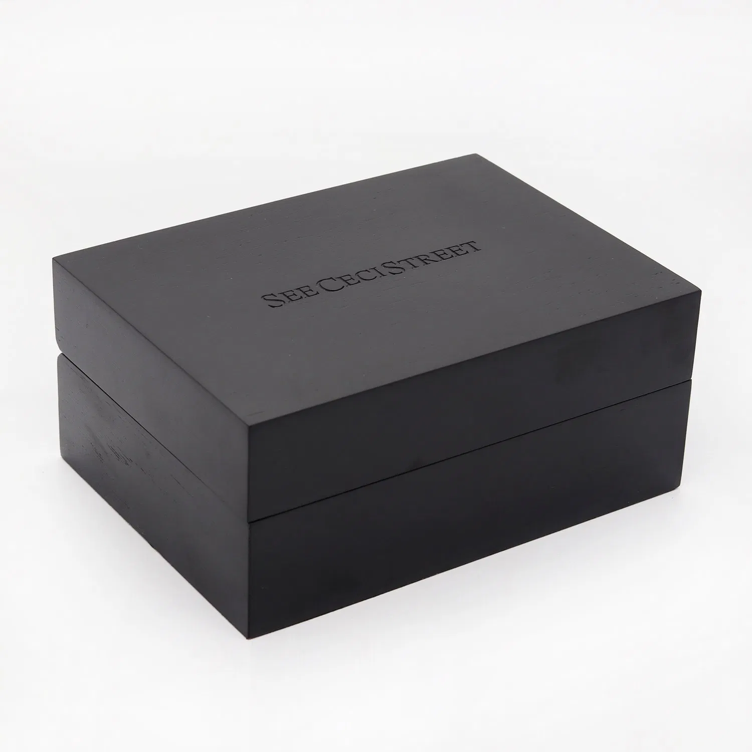 Custom Engraved Wooden Watch Box with Dual Mirrors