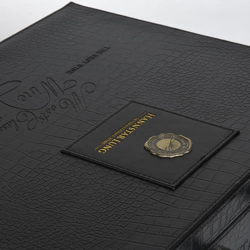 Custom Portable Wine Box for Travel with PU Leather Design