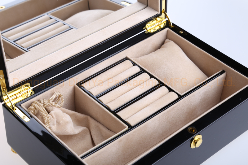 Custom Wooden Jewelry Box with Classic Logo Design